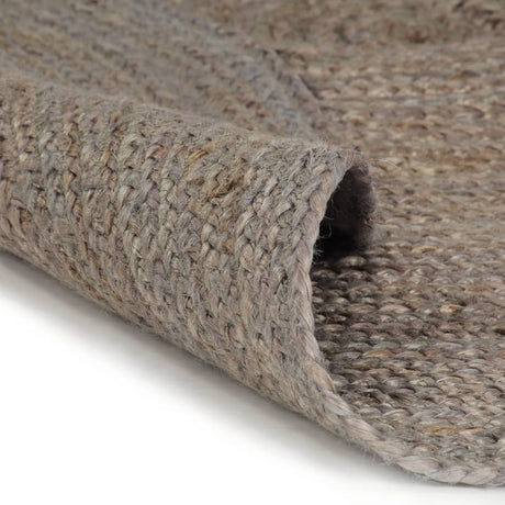 Vidaxl Teppich handgefertigt um 180 cm Jute Grau