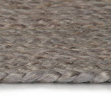Vidaxl Teppich handgefertigt um 180 cm Jute Grau