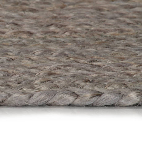 Vidaxl Teppich handgefertigt um 180 cm Jute Grau
