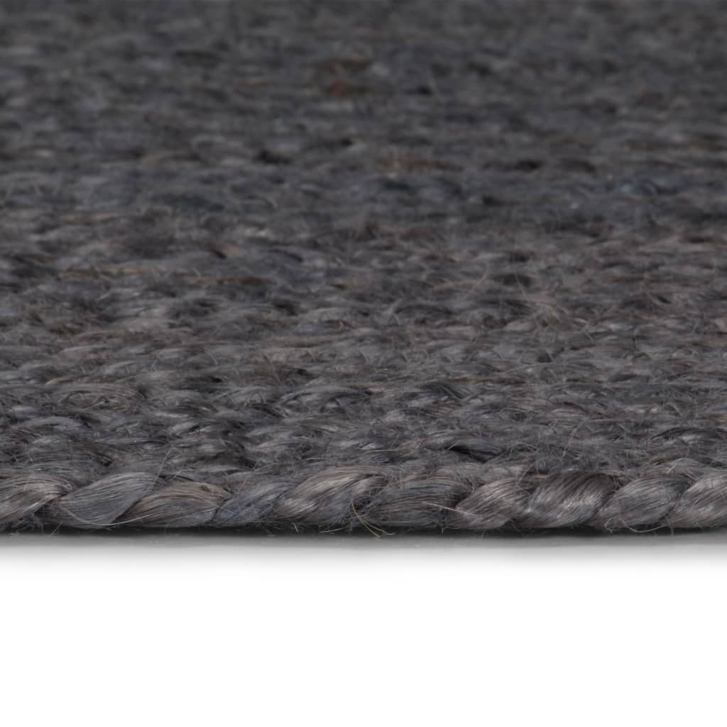 Vidaxl tapis fait à la main autour de 210 cm de jute gris foncé