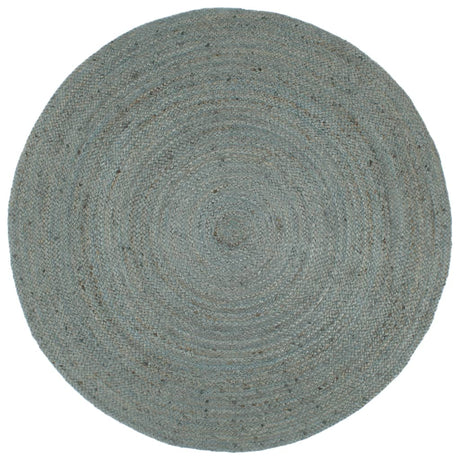 Vidaxl Teppich handgefertigt um 210 cm Jute Olivengrün