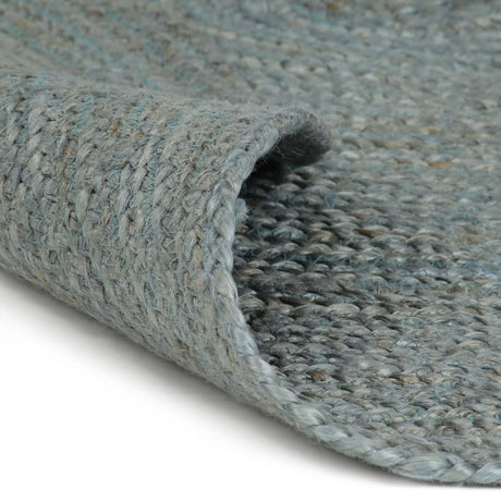 Vidaxl Teppich handgefertigt um 210 cm Jute Olivengrün
