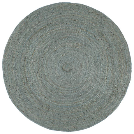 Vidaxl Teppich handgefertigt um 240 cm Jute Olivengrün