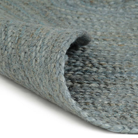 Vidaxl Teppich handgefertigt um 240 cm Jute Olivengrün