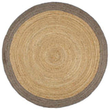 Vidaxx-Teppich handgefertigt mit grauem Rand 180 cm Jute