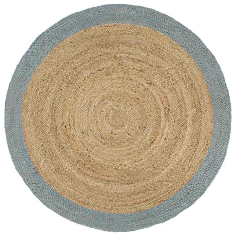 VidaXL Teppich handgefertigt mit olivgrünem Rand 180 cm Jute