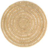 Vidaxl Teppich handgefertigt 210 cm geflochtener Jute