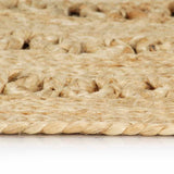 Vidaxl Teppich handgefertigt 210 cm geflochtener Jute