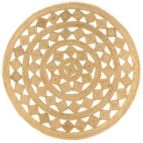 Vidaxl Teppich handgefertigt 210 cm geflochtener Jute