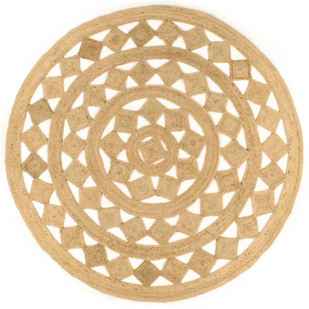 Vidaxl Teppich handgefertigt 240 cm geflochtener Jute