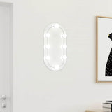 Vidaxl Spiegel mit LED -Beleuchtung 40x20 cm Glas Oval