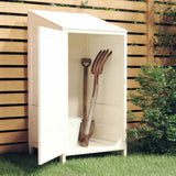 Vidaxl Garden Shed 55x52x112 cm Festkiefer weiß