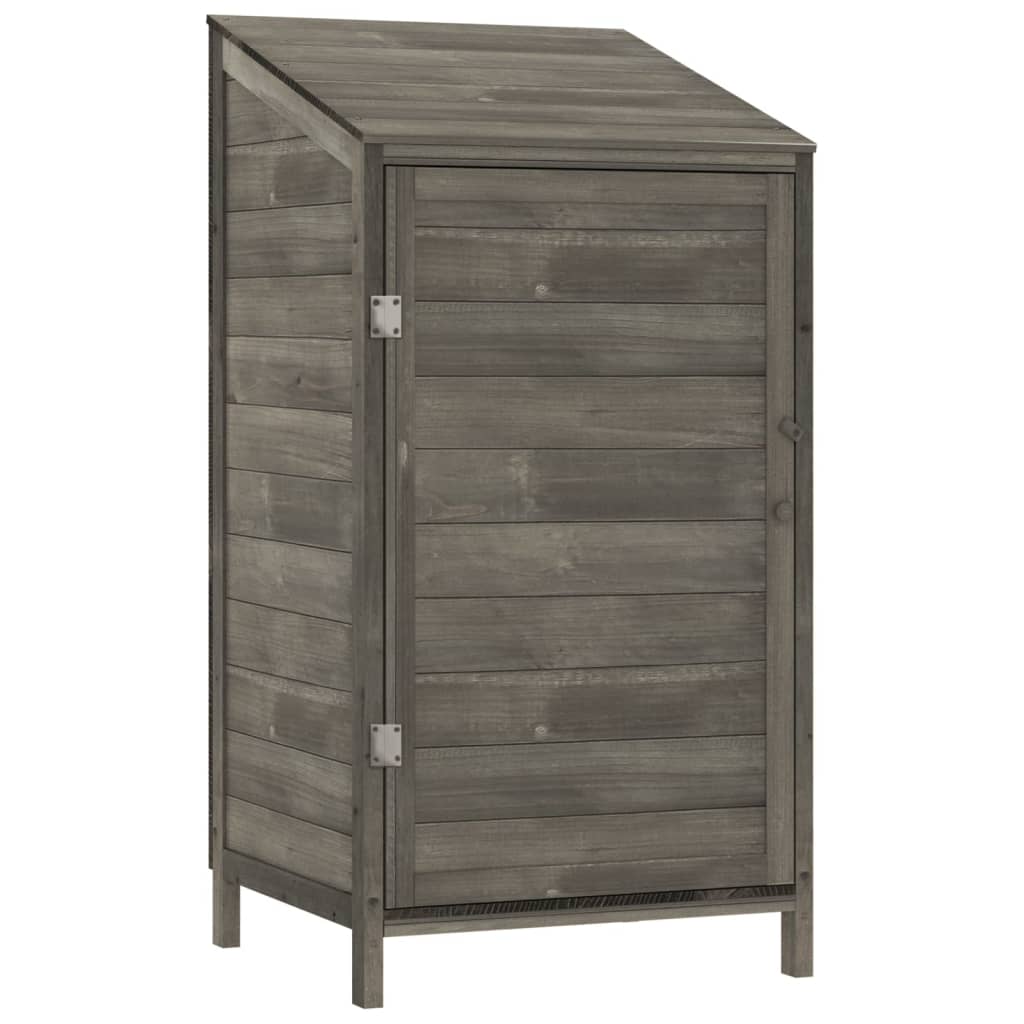 Vidaxl Garden Shed 55x52x112 cm Solid Pine -wood Anthracite -Colored