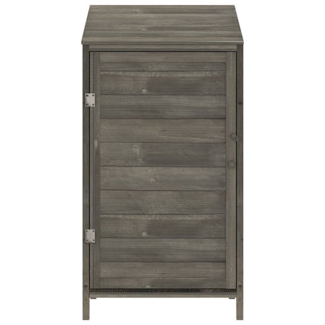 Vidaxl Garden Shed 55x52x112 cm Festkiefer -Holz -Anthrazit -gelöscht