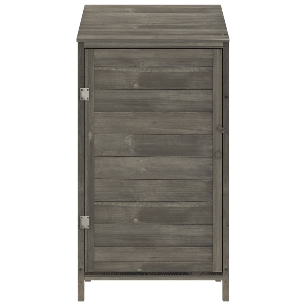 Vidaxl Garden Shed 55x52x112 cm Solid Pine -wood Anthracite -Colored