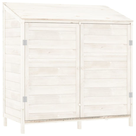 Vidaxl Garden Shed 102x52x112 cm Festkiefer weiß weiß