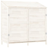 Vidaxl Garden Shed 102x52x112 cm Festkiefer weiß weiß