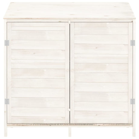 Vidaxl Garden Shed 102x52x112 cm Festkiefer weiß weiß