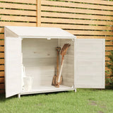 Vidaxl Garden Shed 102x52x112 cm Festkiefer weiß weiß