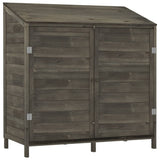 Vidaxl Garden Shed 102x52x112 cm Festkiefer -Holz -Anthrazit -gelöscht