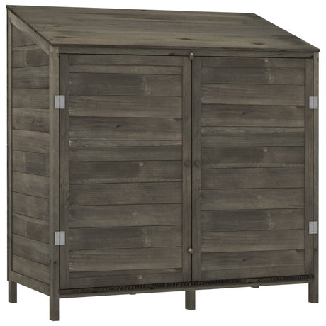 Vidaxl Garden Shed 102x52x112 cm Festkiefer -Holz -Anthrazit -gelöscht