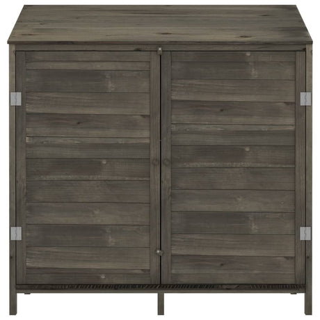 Vidaxl Garden Shed 102x52x112 cm Festkiefer -Holz -Anthrazit -gelöscht