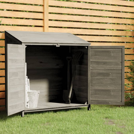 Vidaxl Garden Shed 102x52x112 cm Festkiefer -Holz -Anthrazit -gelöscht
