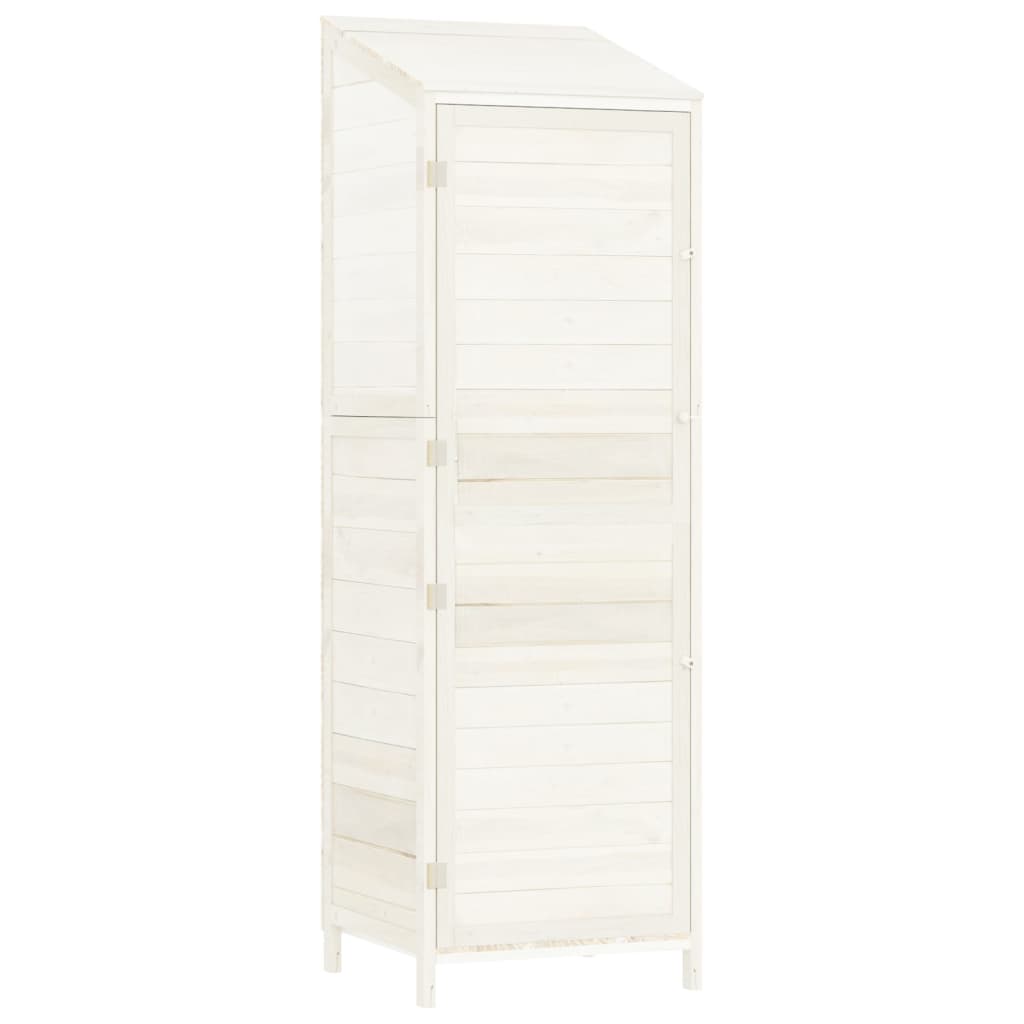 Vidaxl Garden Shed 55x52x174,5 cm Solid furuhvit