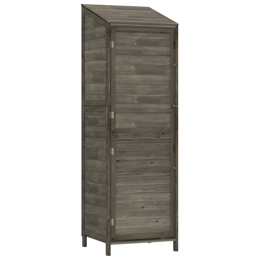 Vidaxl Garden Shed 55x52x174,5 cm Solid furu -wood Anthracite -farget