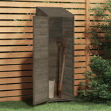 Vidaxl Garden Shed 55x52x174,5 cm Solid furu -wood Anthracite -farget