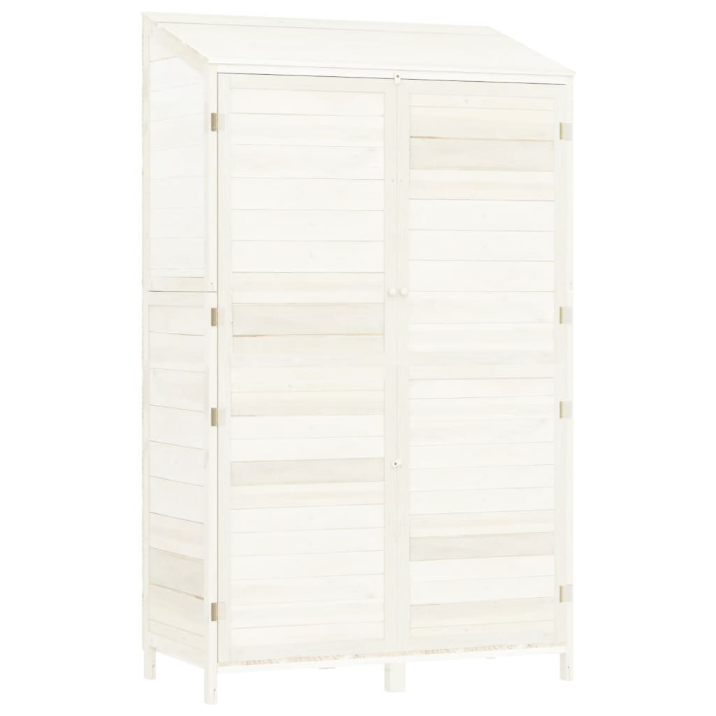 Vidaxl Garden Shed 102x52x174.5 cm Solid Pine White