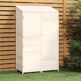 Vidaxl Garden Shed 102x52x174,5 cm Festkiefer weiß