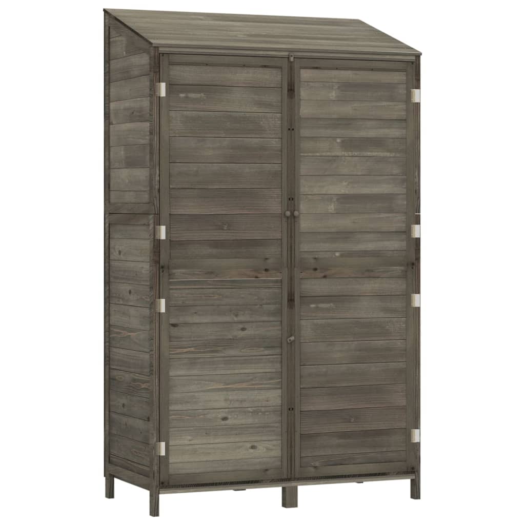 Vidaxl Garden Shed 102x52x174.5 cm Solid Pine -wood Anthracite -Colored