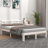Vidaxl bedframe massief hout wit 120x190 cm