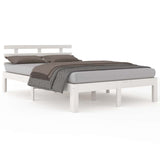 Vidaxl bedframe massief hout wit 135x190 cm