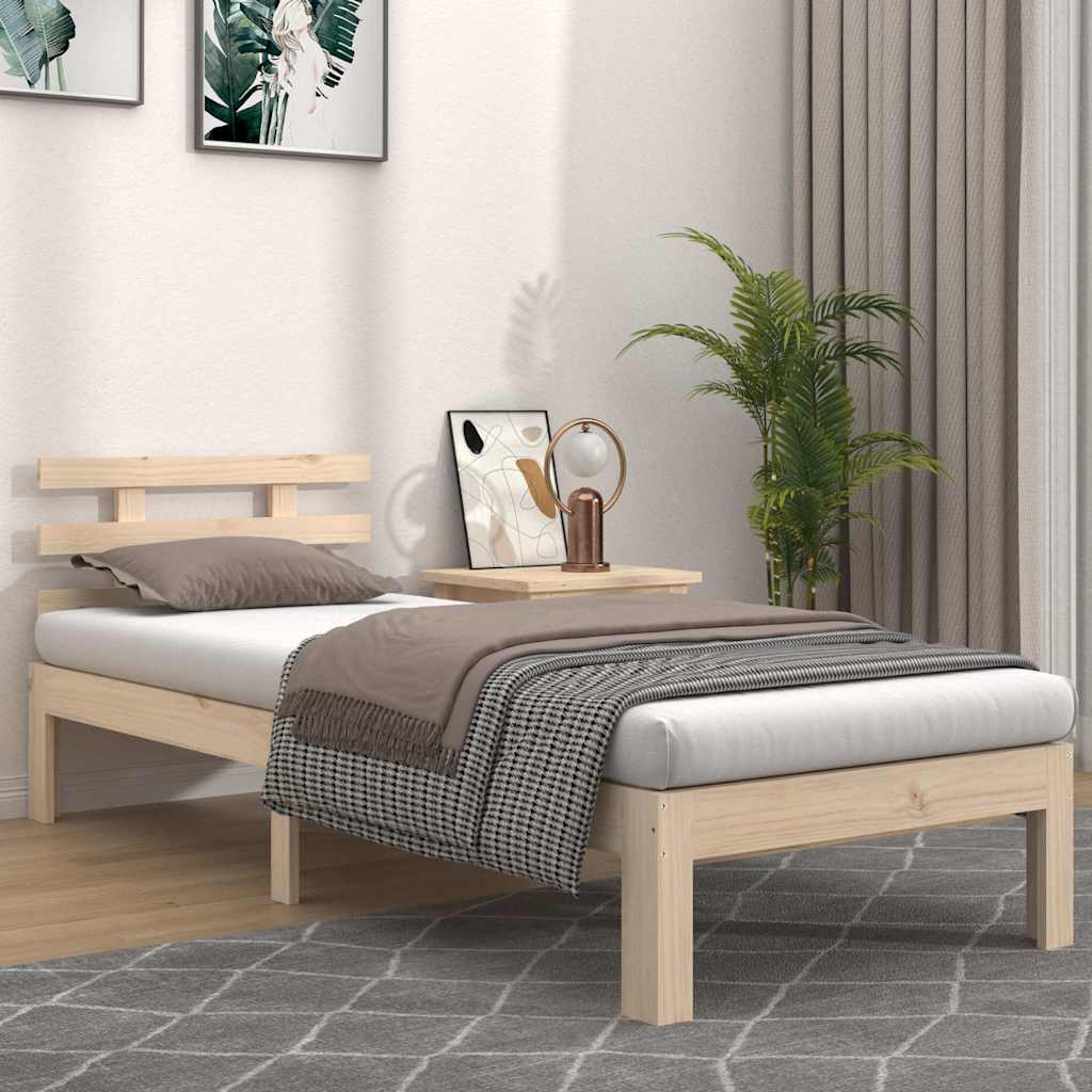Vidaxl bedframe massief hout 100x200 cm