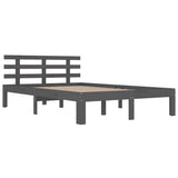 Vidaxl bedframe massief hout grijs 200x200 cm