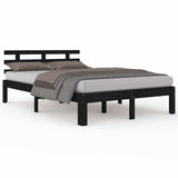 Vidaxl bedframe massief hout zwart 200x200 cm
