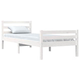 Vidaxl bedframe massief hout wit 100x200 cm