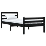 Vidaxl bedframe massief hout zwart 100x200 cm