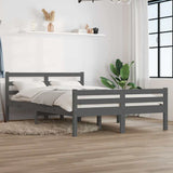 Vidaxl bedframe massief hout grijs 140x200 cm