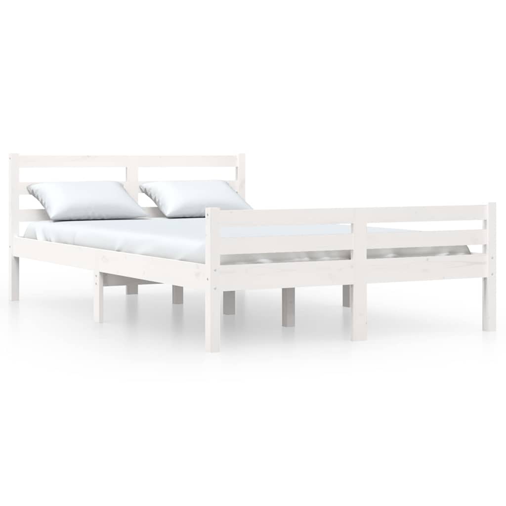 Vidaxl bedframe massief hout wit 160x200 cm