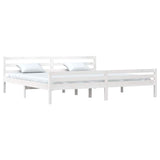 Vidaxl bedframe massief hout wit 200x200 cm