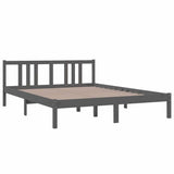 Vidaxl bedframe massief hout grijs 150x200 cm