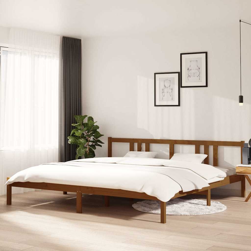 Vidaxl bedframe massief hout honingbruin 200x200 cm