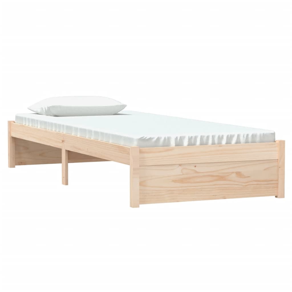 Vidaxl bedframe massief hout 75x190 cm