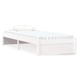 Vidaxl bedframe massief hout wit 75x190 cm