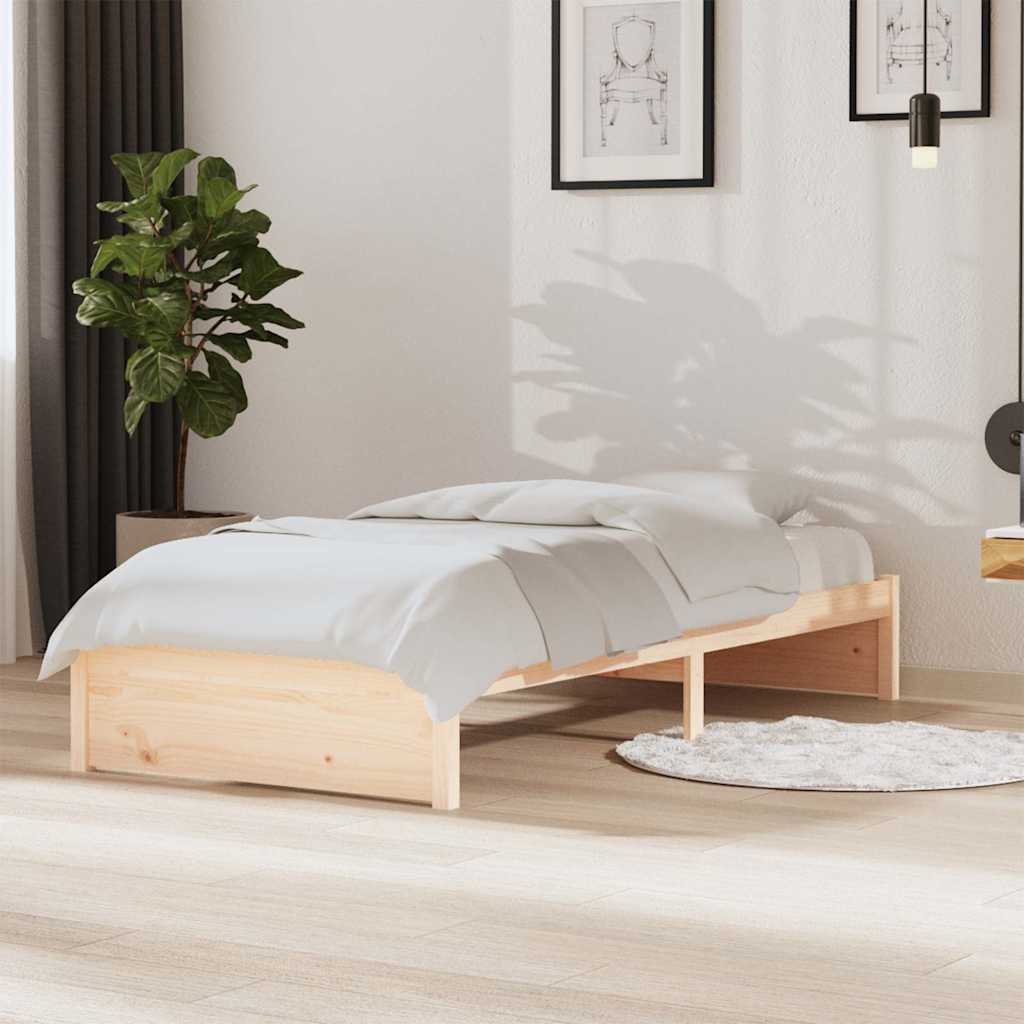 Vidaxl bedframe massief hout 90x190 cm