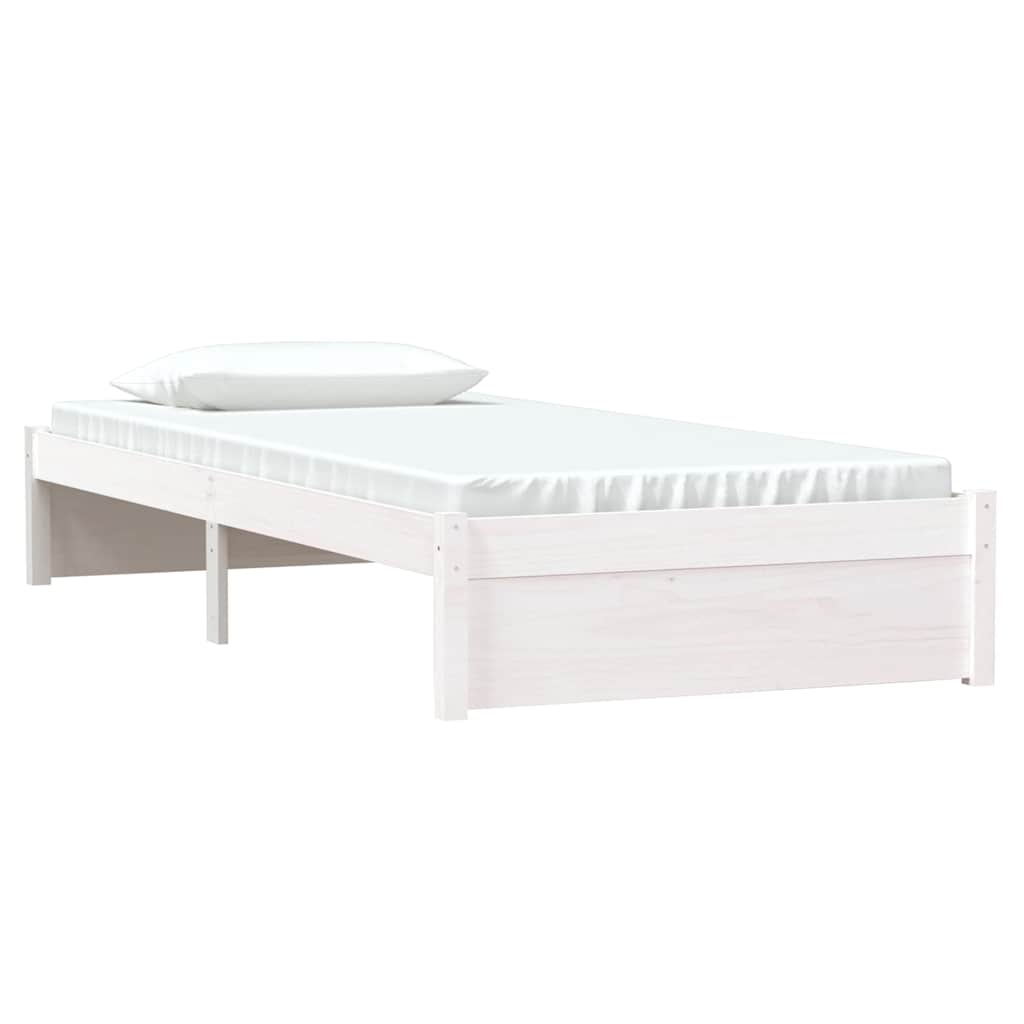 Vidaxl bedframe massief hout wit 90x190 cm