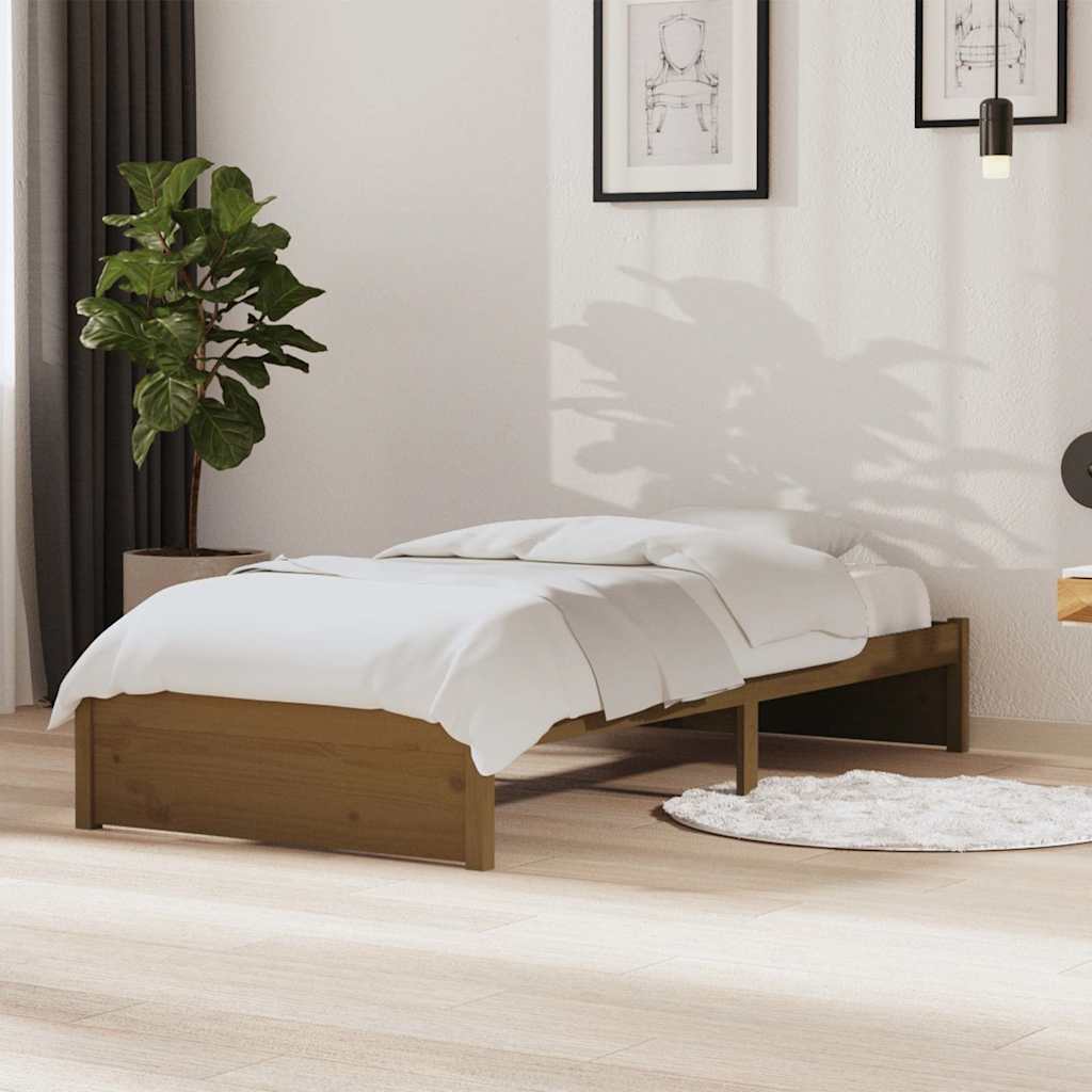 Vidaxl bedframe massief hout honingbruin 90x190 cm